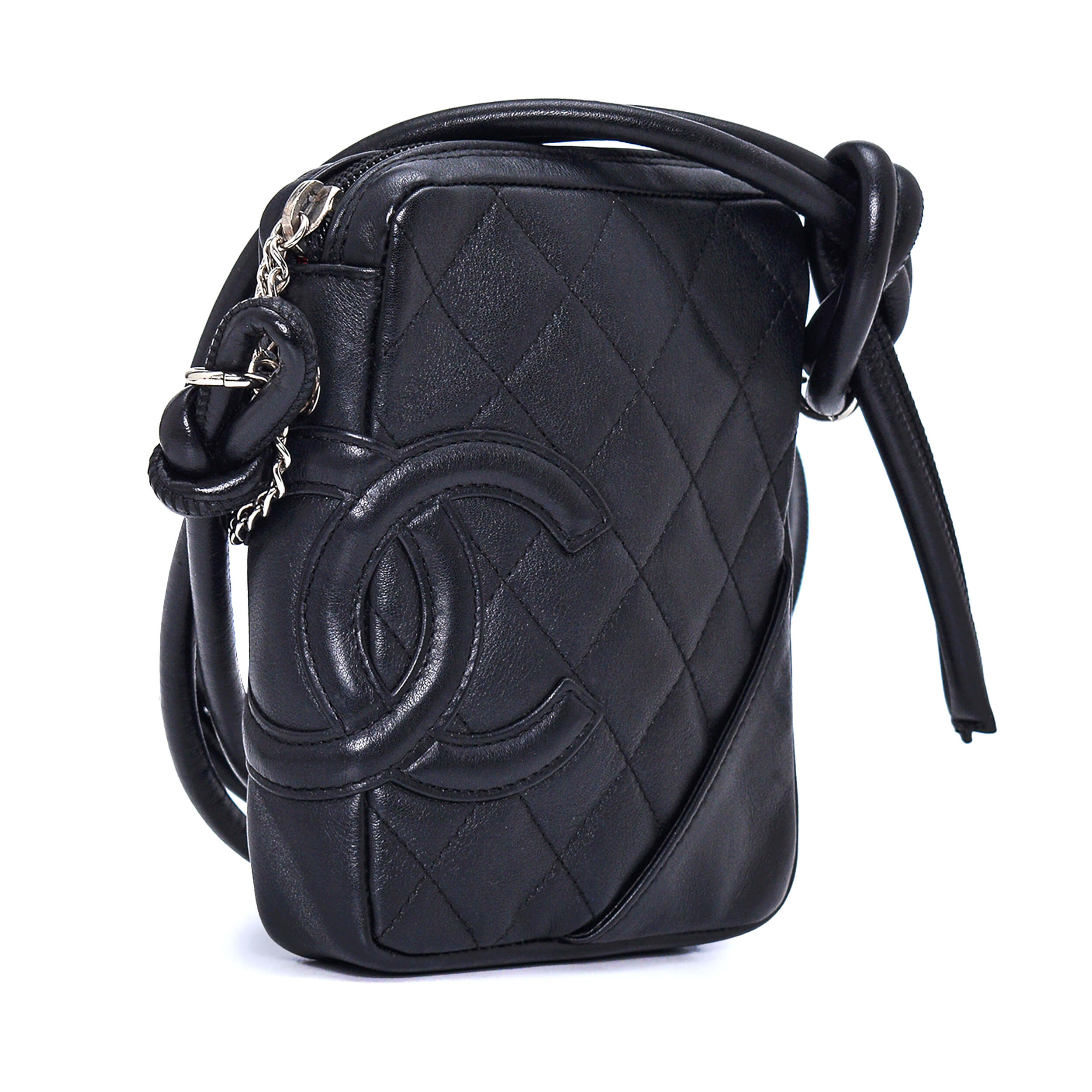 Chanel - Black Calfskin Quilted Leather Cambon Small Crossbody